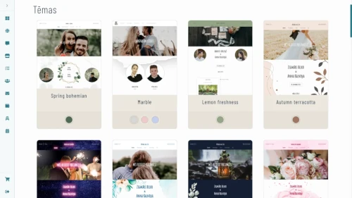 Выбор темы свадебного сайта